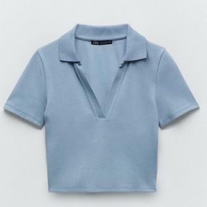 Zara Polo Cropped Shirt